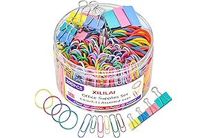 Colored Paper Clips and Binder Clips Set for Fun Classroom Supplies