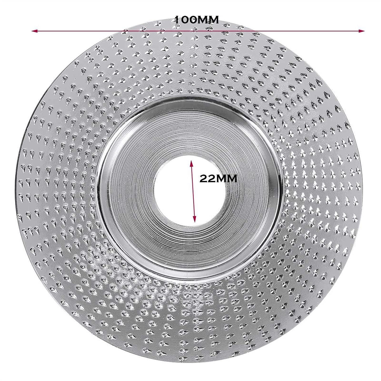 Koło diamentowe, 100x22mm Drewniana tarcza szlifierska kątowa do szlifowania, płaska z węglika wolframu rzeźbienia w drewnie, narzędzia szlifierką kątową