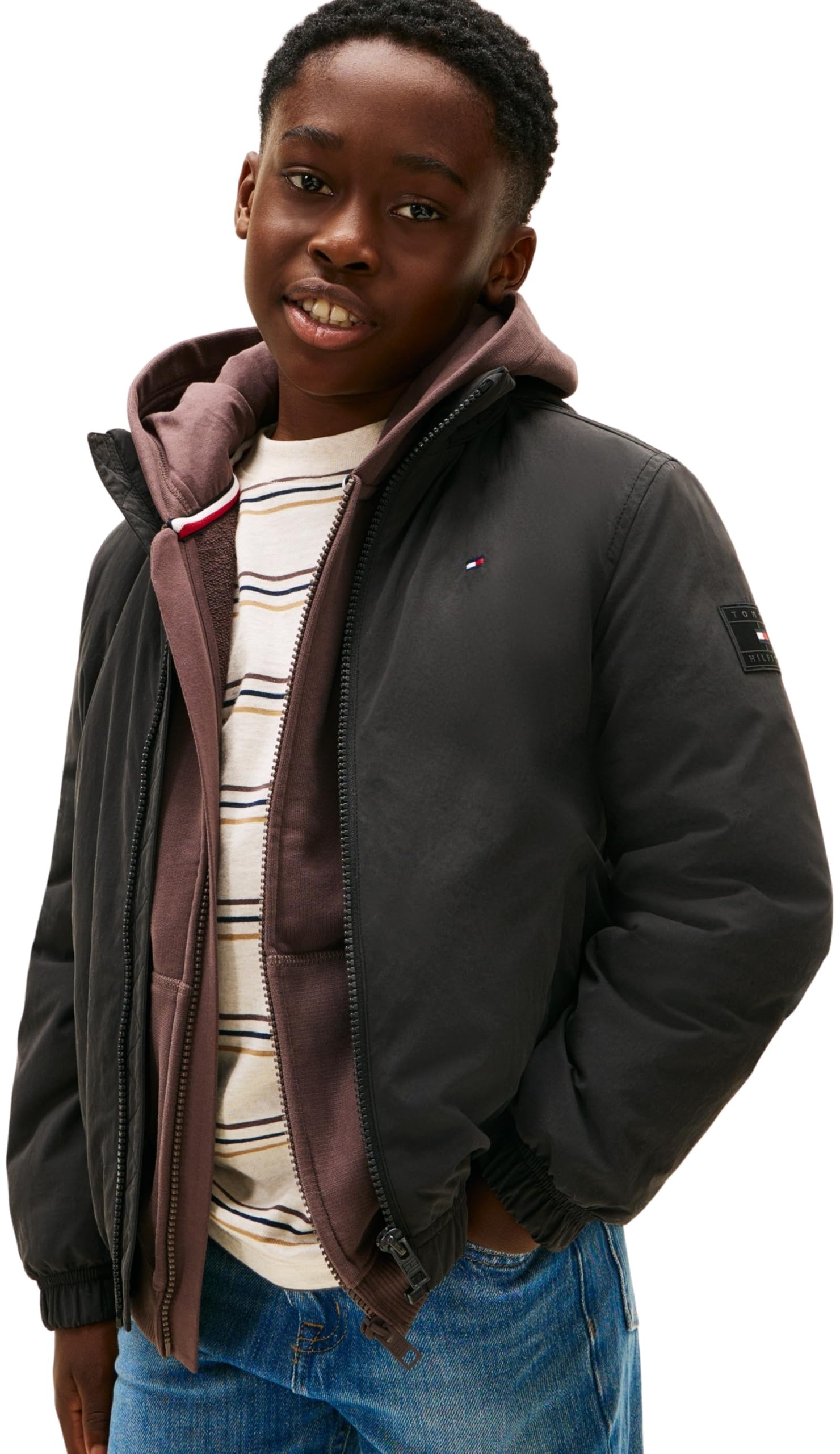Tommy Hilfiger Kids' Essential Softshell Jacket - Black BDS - Size 12Y