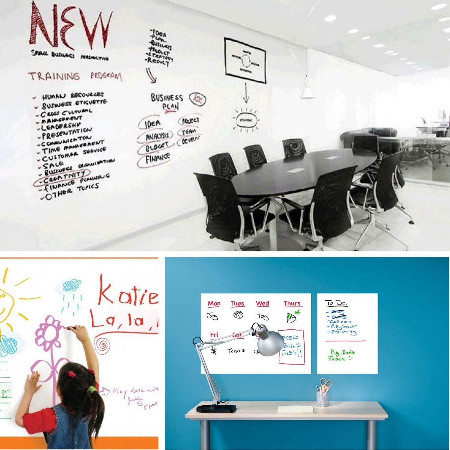 Buy FENTIS SelfAdhesive Whiteboard Sticker Wall Sticker Plastic Vinyl