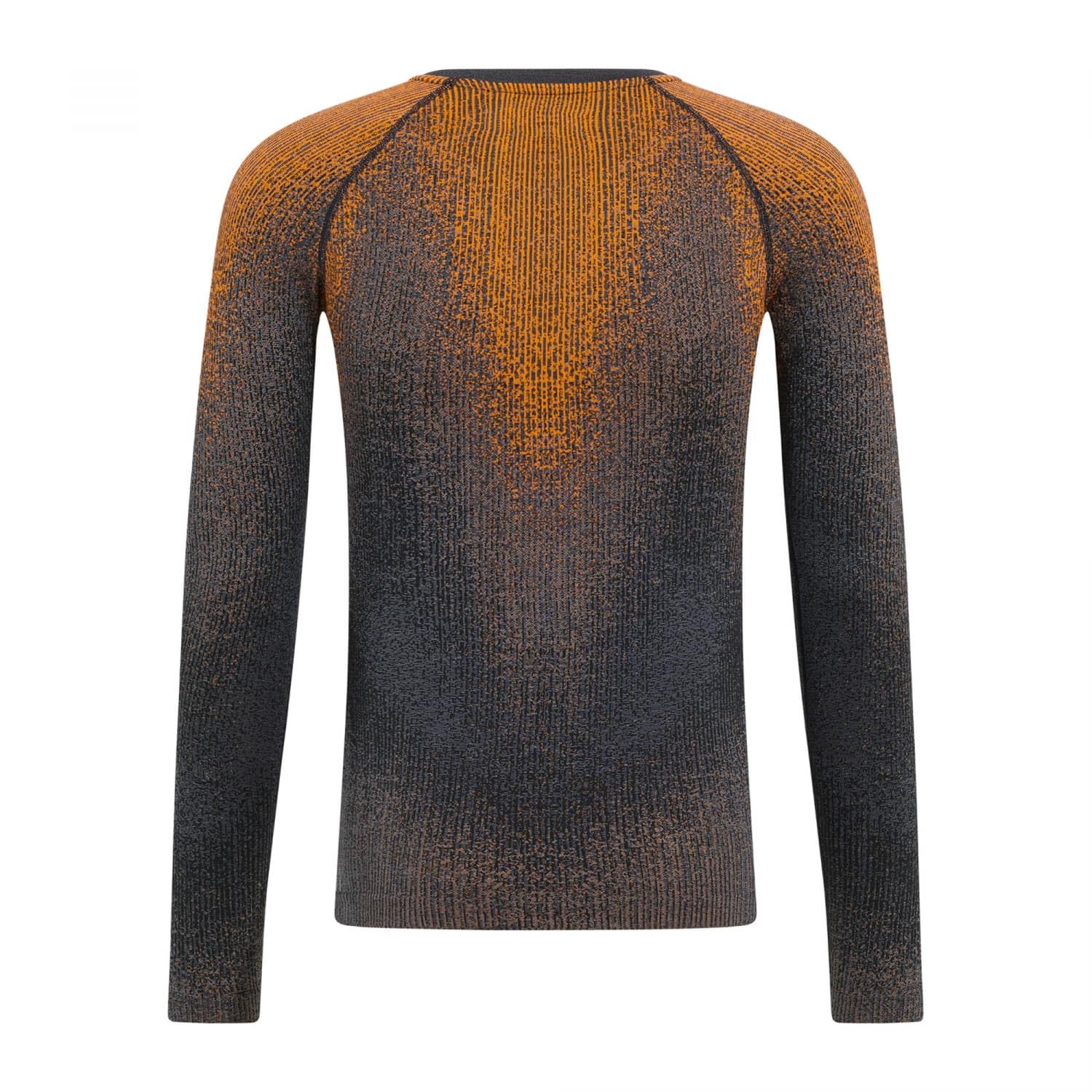 Odlo Hombres Blackcomb Eco Big Logo Top Crew Longsleeve Laufbekleidung Chaleco Black - Gris