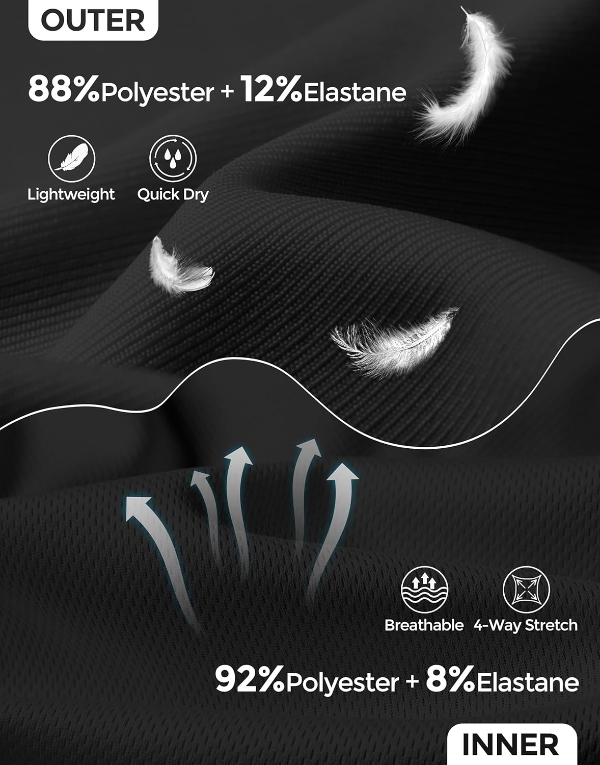 M MOTEEPI Skorts for Woman with Pockets 16" Golf Athletic Skirts Scalloped Hem Tennis Skirt Dressy Casual - Image 4