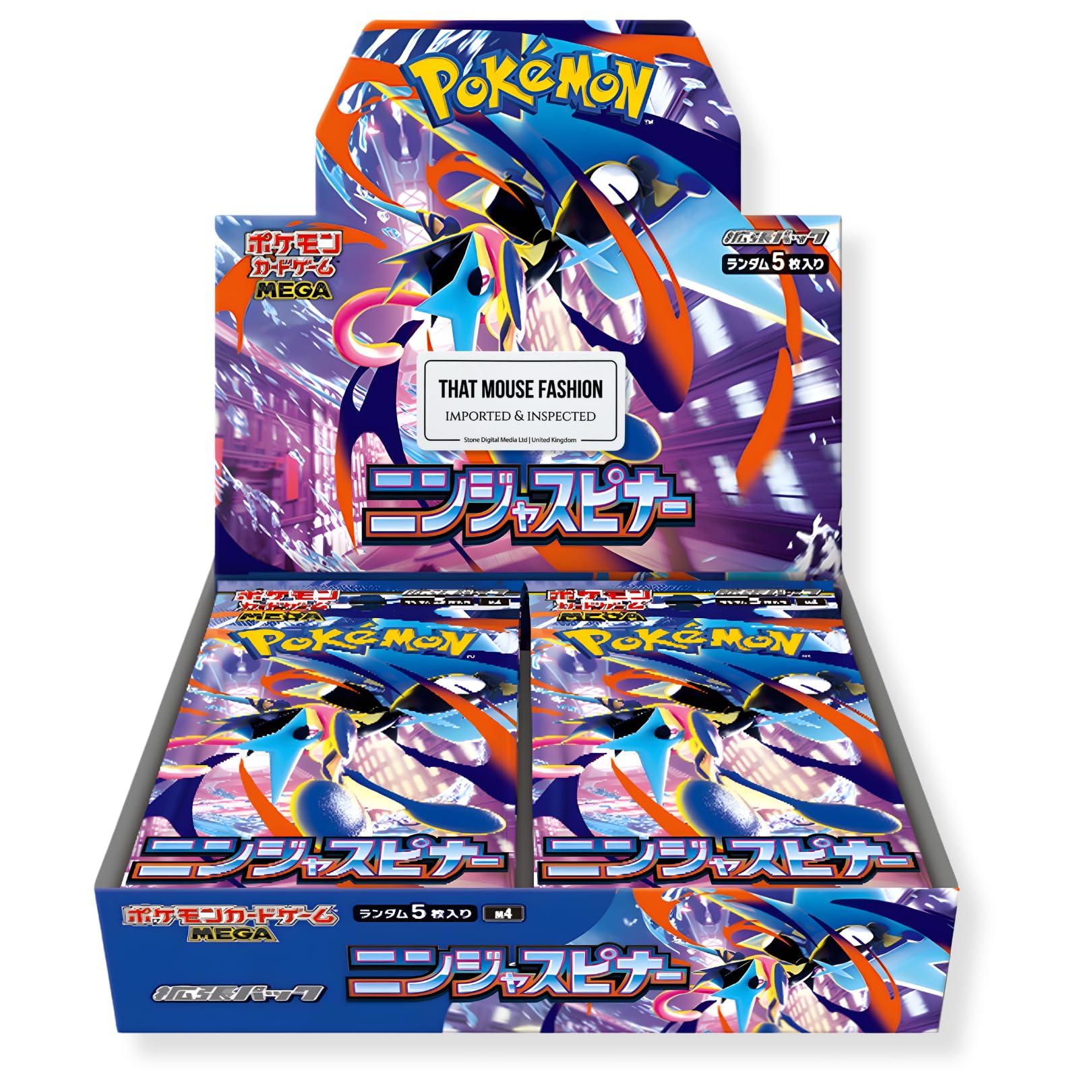 Japanese Chaos Rising Booster Box Unshrinked | Pokemon Ninja Spinner | Mega Evolution Pokemon Japanese Booster Box | 30 Booster Packs | Japanese Pokemon Cards | That Mouse Fashion