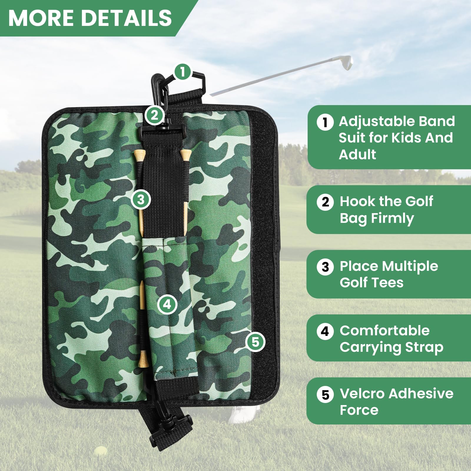 Golf Club Bag Mini for Men Women Driving Range Course Practice Golf Pencil Bag with Shoulder Straps Sleeves Lightweight Durable Fashion Color Black Blue Pink for Golf Training (Aquamarine) - Image 2