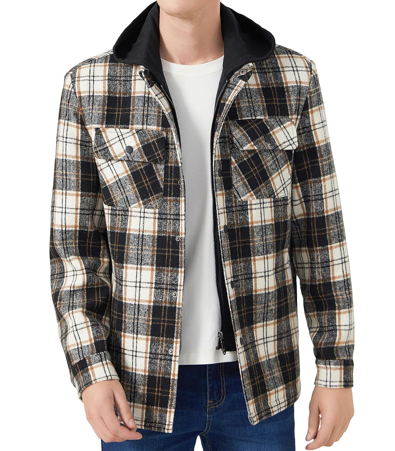 FTIMILD Jaqueta masculina de flanela com capuz, forro de ovelha, acolchoado, com capuz, xadrez, uso ao ar livre, casual em promoção! Veja a oferta e mais achadinhos de Jaquetas & Casacos 3 Hoje é o melhor dia para comprar FTIMILD Jaqueta masculina de flanela com capuz, forro de ovelha, acolchoado, com capuz, xadrez, uso ao ar livre, casual com aquele preço maroto! Promoção! Aproveite a oferta! 3