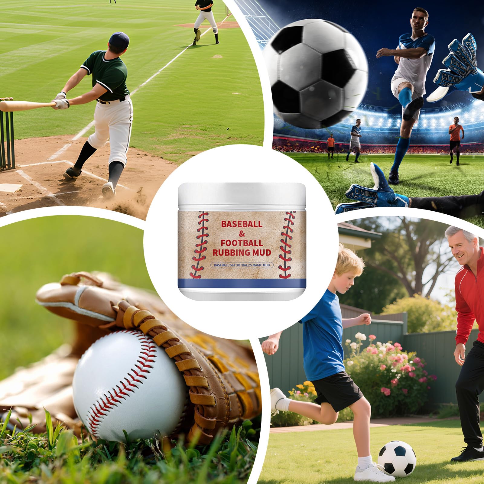 Baseball Mud, Ball Softening Clay, Darkening Grip Enhancer, Game-Ready Conditioning for Footballs, Baseballs, Practice, School Sports, Outdoor Leagues, Training Fields, or Game Day Use