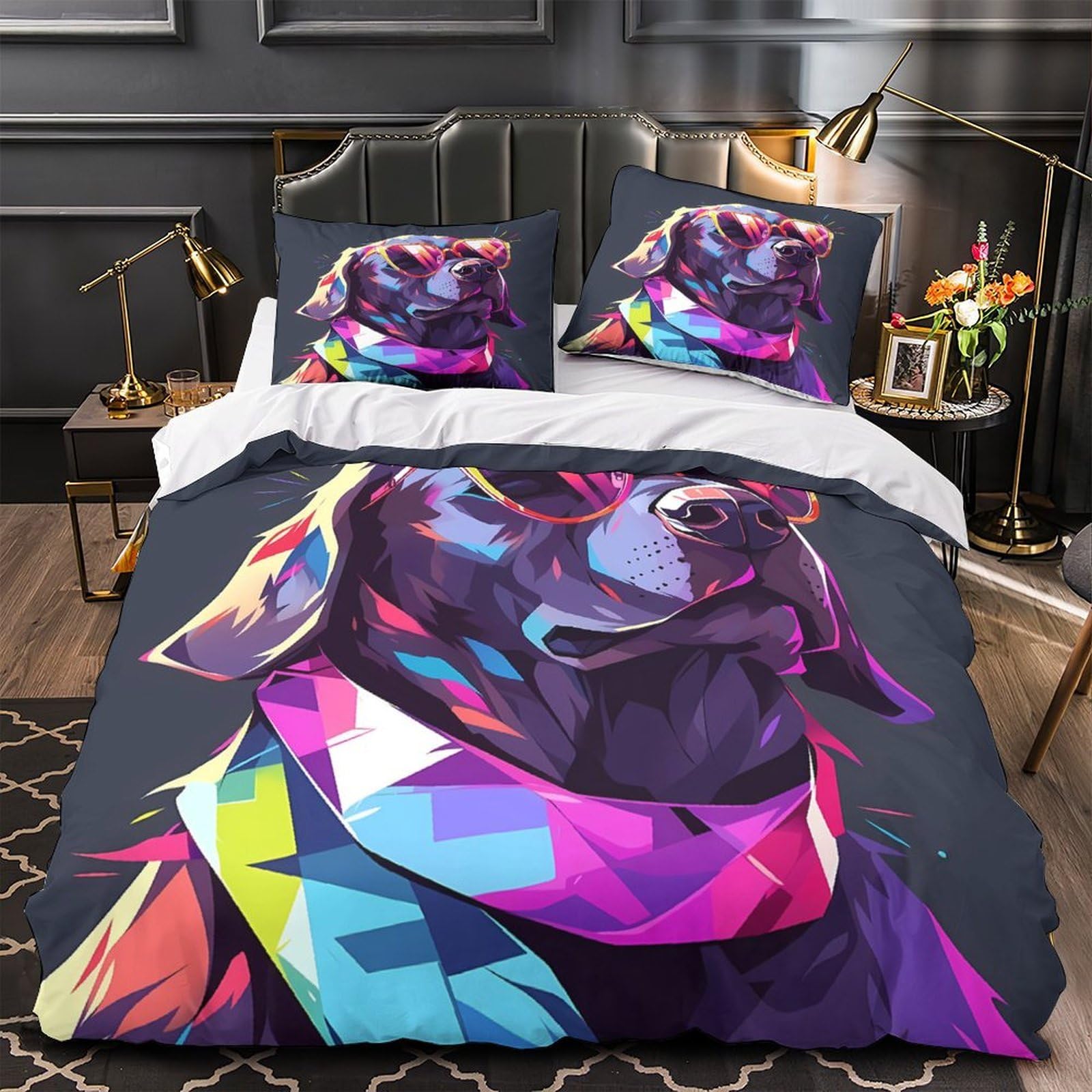 Housse de couette ultra douce fermeture éclair parure de lit microfibre résistante