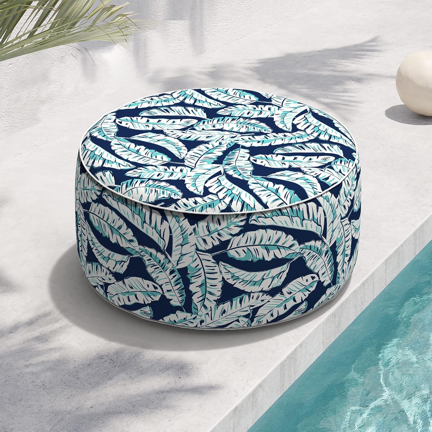 Amazon.com: TWLEAR Indoor/Outdoor Inflatable Ottoman, All Weather ...
