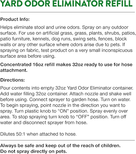 Miniatura 5 de NaturVet Yard Odor Eliminator - Eliminador de olores de heces y orina, diseñado para usarse en césped, plantas, patios, grava, hormigón y más, 16