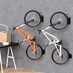 Support mural de vélo pivotant, cintres de vélo pour garage, rangement de vélo à l'espace, sac à vélo robuste peut tenir jusqu'à 77 lbs, installation facile, paquet de 2