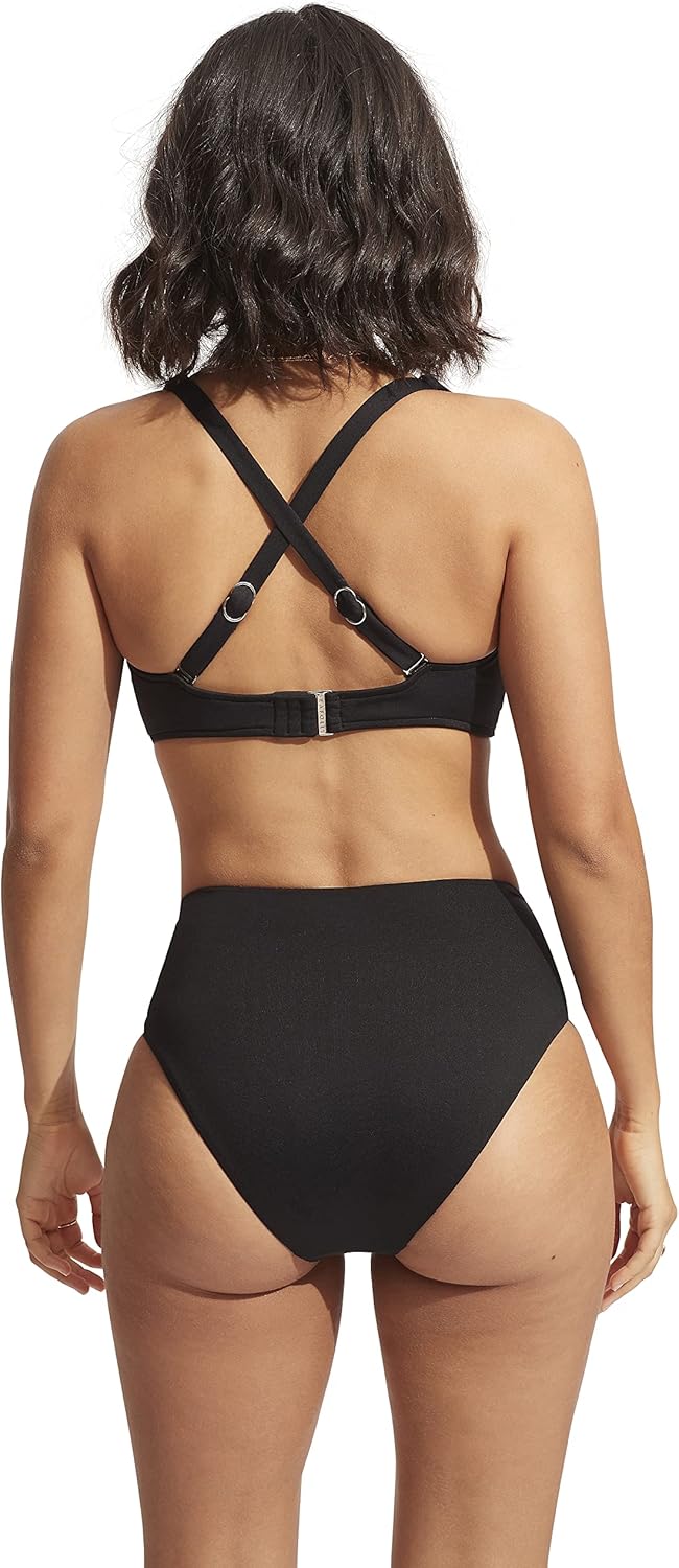 Seafolly Womens High Waist Wrap Front Bikini Bottom Swimsuit - Image 3