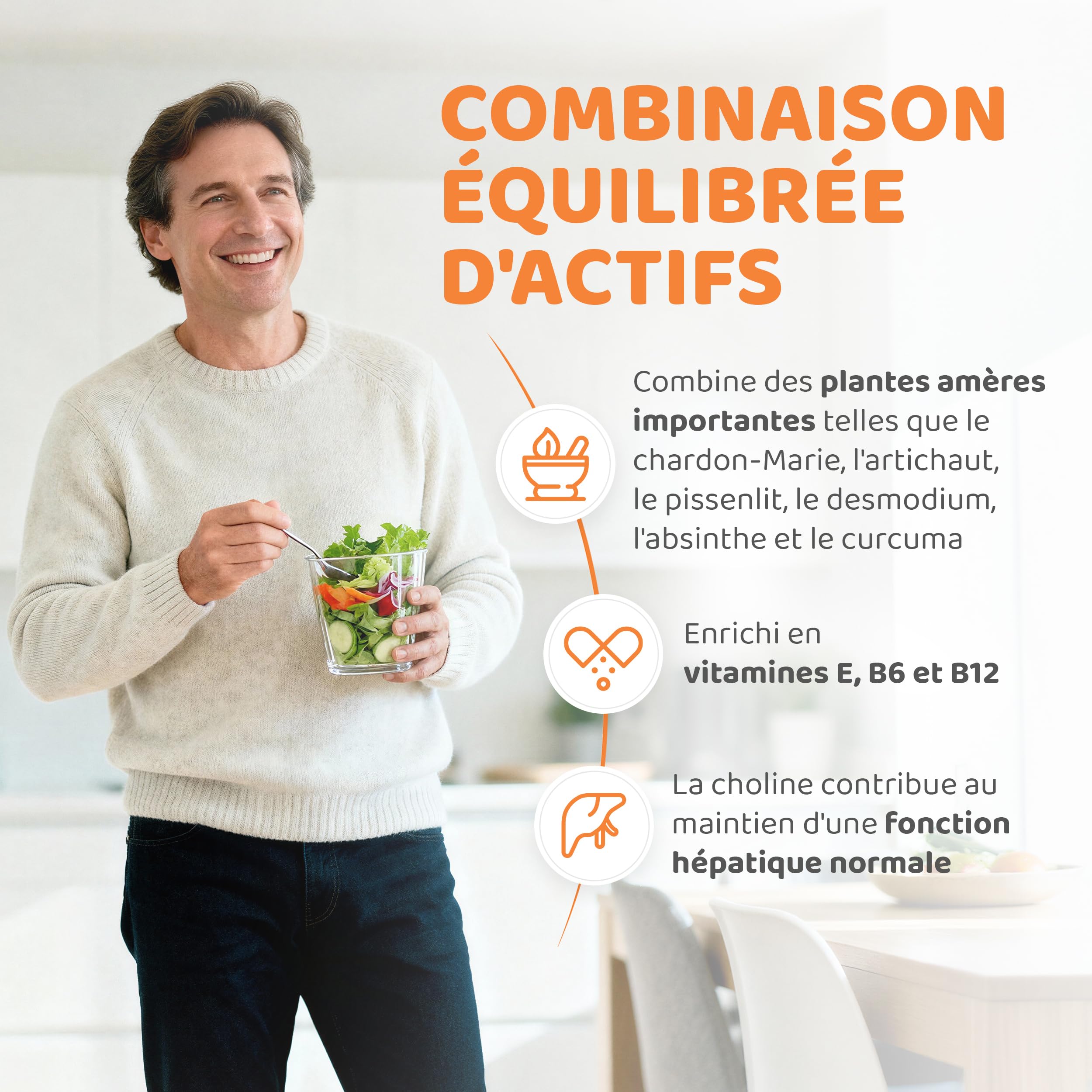 Complexe chardon-Marie, artichaut et pissenlit (120 gélules végétaliennes) – 2 mois – La choline soutient la fonction hépatique et la détoxification – Complexe Vital pour le Foie vitaworld