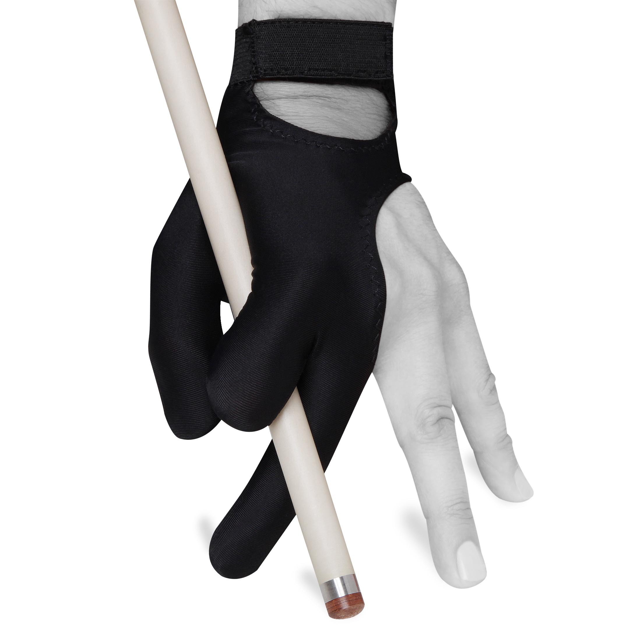 FortunaBilliard GLOVE Classic - for Left hand - Black - with Strap (X-Large)