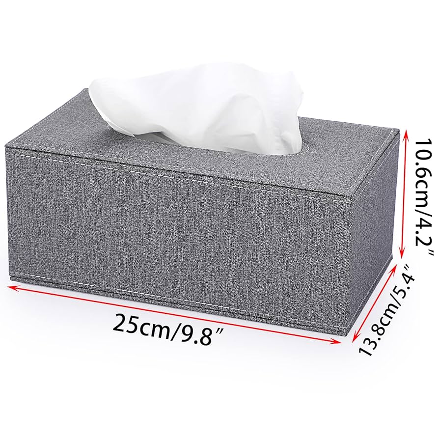 Amazon.com: Sumnacon Tissue Box Cover Rectangle Linen Tissue