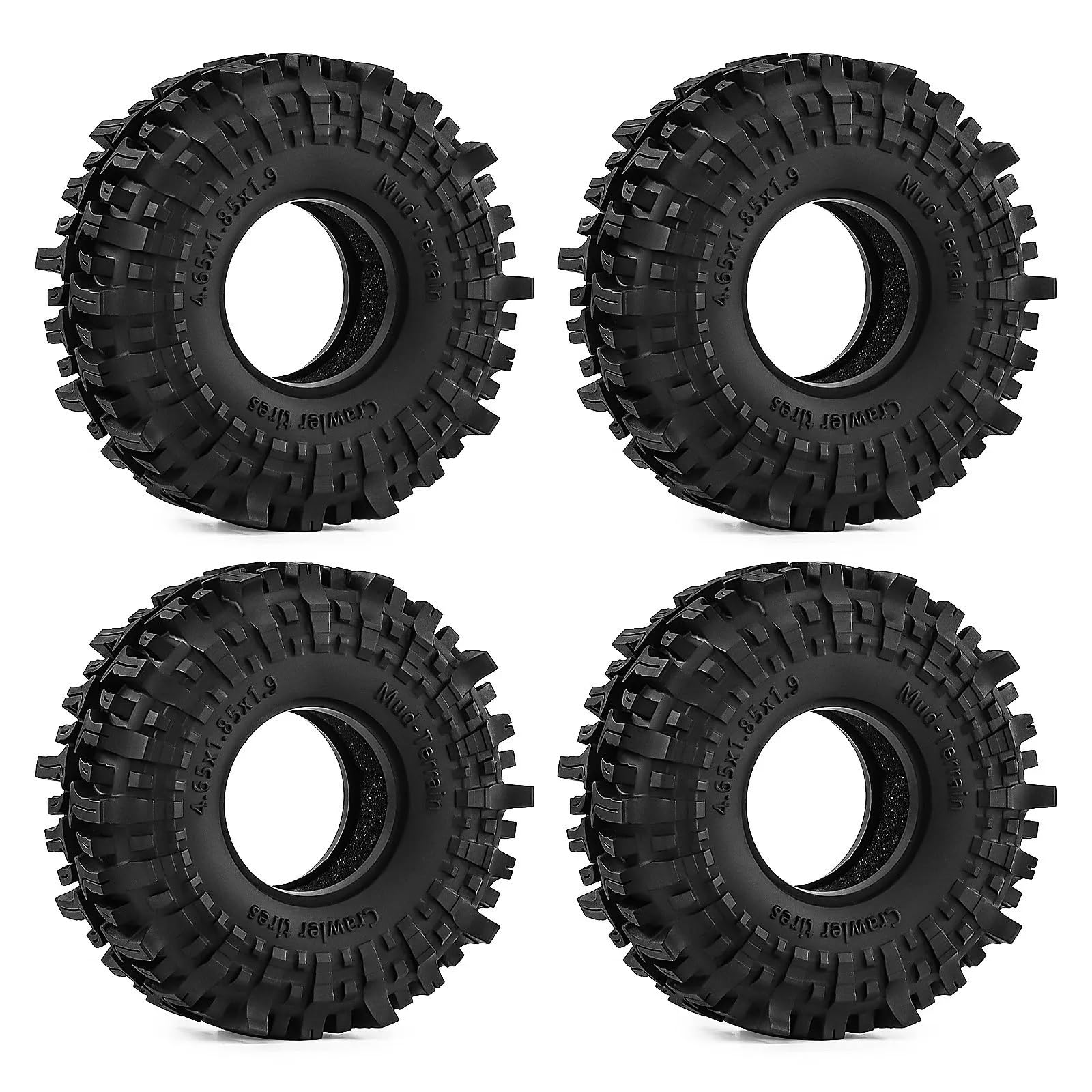 Per SCX10 Per TRX4 Per Enduro Per Capra Per Wraith Per Axial Per Traxxas 1/10 Pneumatici 1.9 Pollici 12mm Per Scala Esagonale Off Road 118mm RC Crawler RC Pneumatici Pezzi