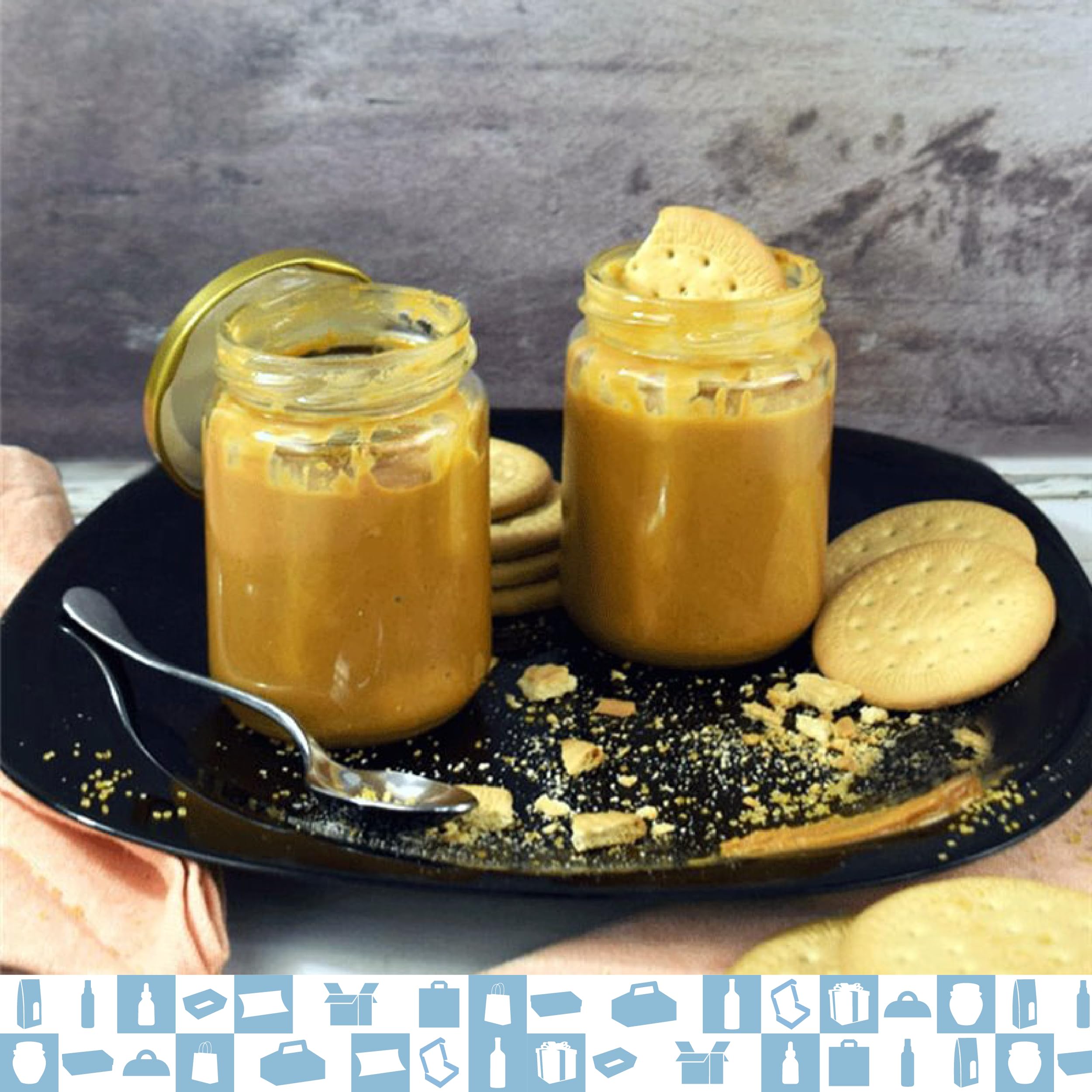 Espirito Rebelde Set mit 100 leeren Marmeladengläsern aus Glas, 240 ml, Einmachgläser für Konfitüren und Konfitüren, Honigglas aus Glas, Joghurtglas, Saucengläser, Hochzeit