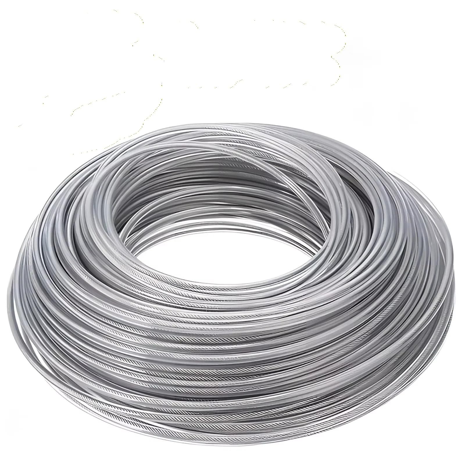 2/2.4mm/2.7mm/3mm/4mm * 5m/10m/15m Tagliaerba Linea Filo di Acciaio Decespugliatore Corda Tosaerba di Ricambio(3.0mm,15M)