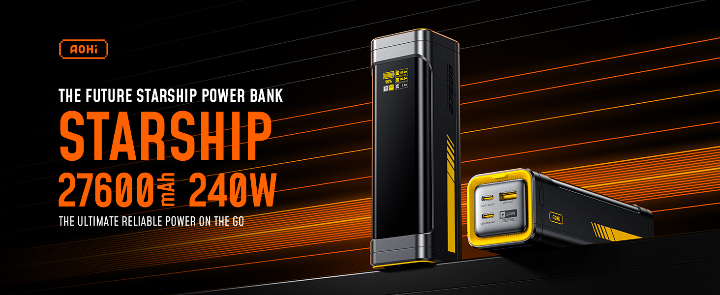 Amazon.com: AOHI 240W Laptop Power Bank 27600mAh, 140W PD 3.1