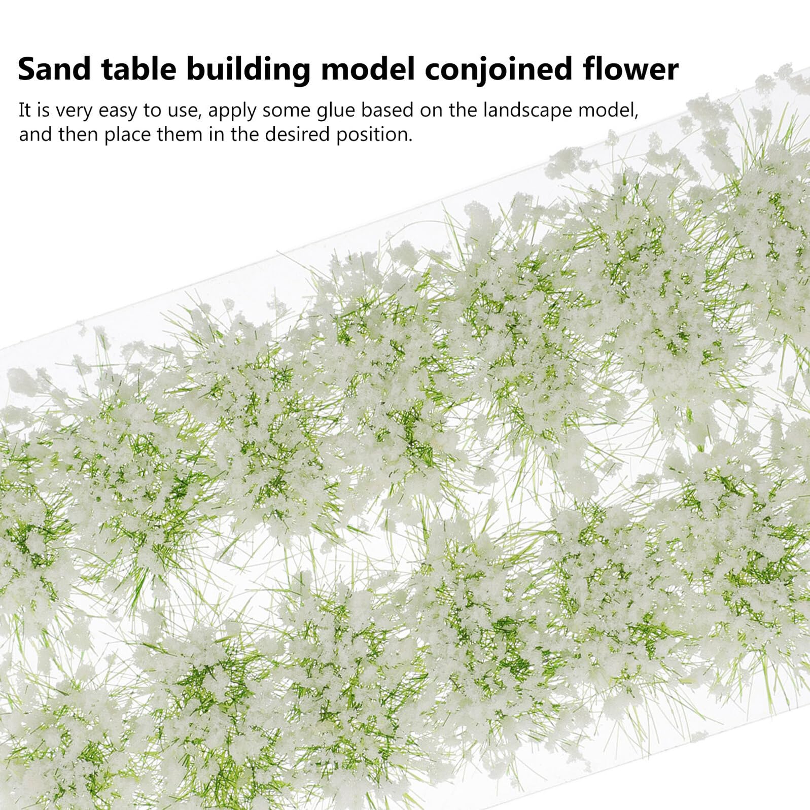 DOITOOL Materiali per Scenery DIY per Tavolino Giardino Esterno Cespugli Artificiali Bianco in Resina e Plastico, Facile da Usare e Portatile, Stile Realistico e Naturale per Modello