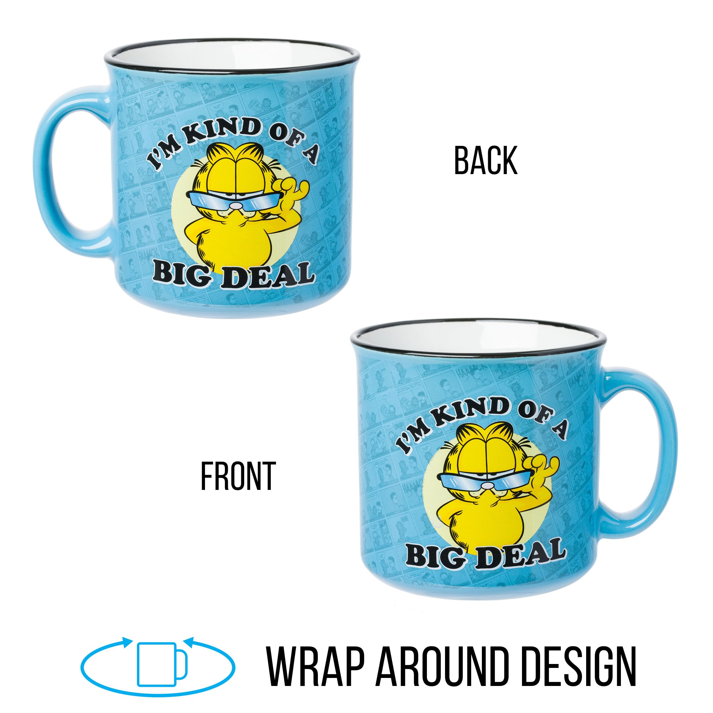 Silver Buffalo Garfield Kind of a Big Deal Keramiktasse Camper, 590 ml | I'm, Hintergrund, 0,59 Liter