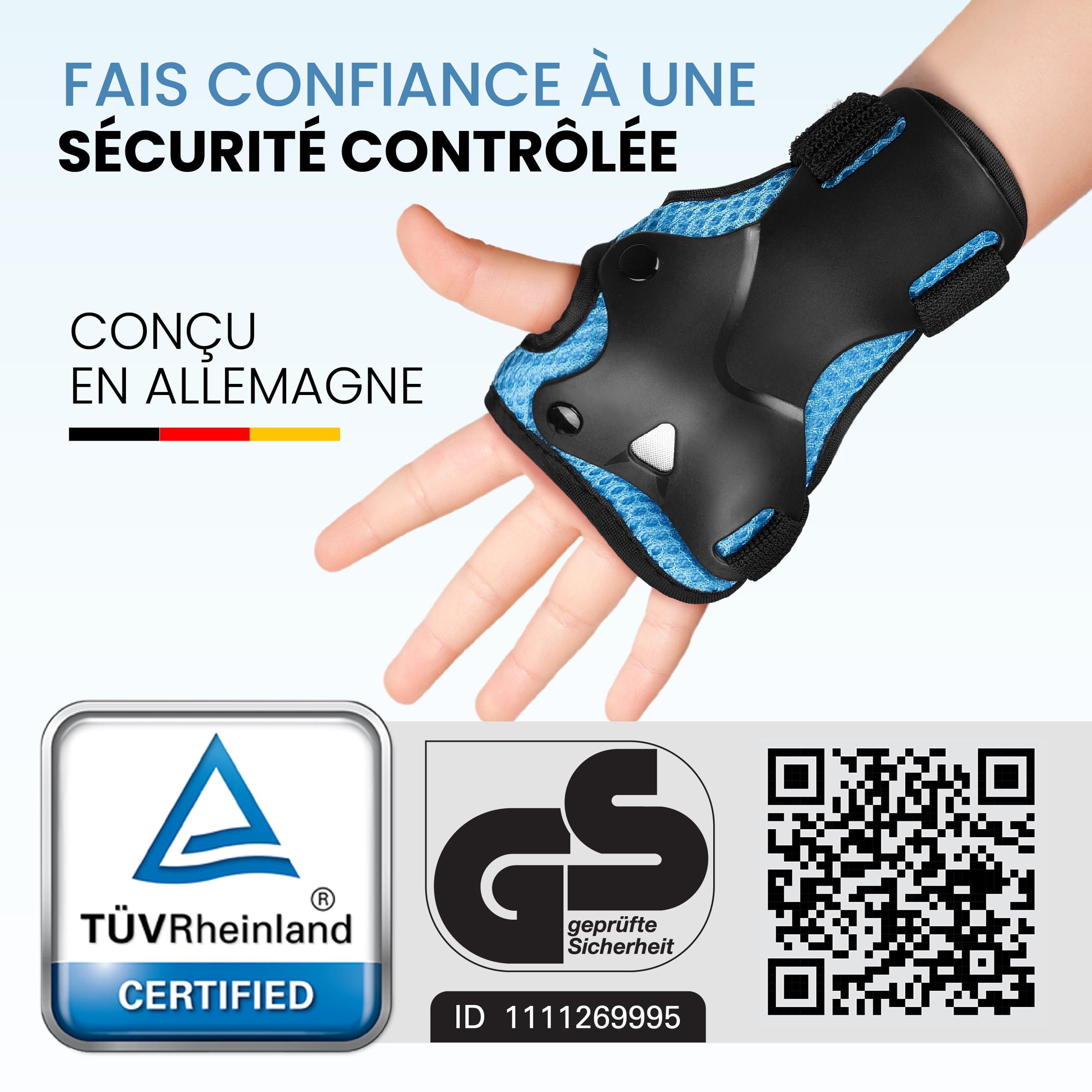 99FLIPS Protection Roller Enfant Fille Coudiere Set [6pc] pour Roller et Skateboard - Protection Velo Enfant - Protege Genoux - Genouillere, Coudiere, Protège-Mains