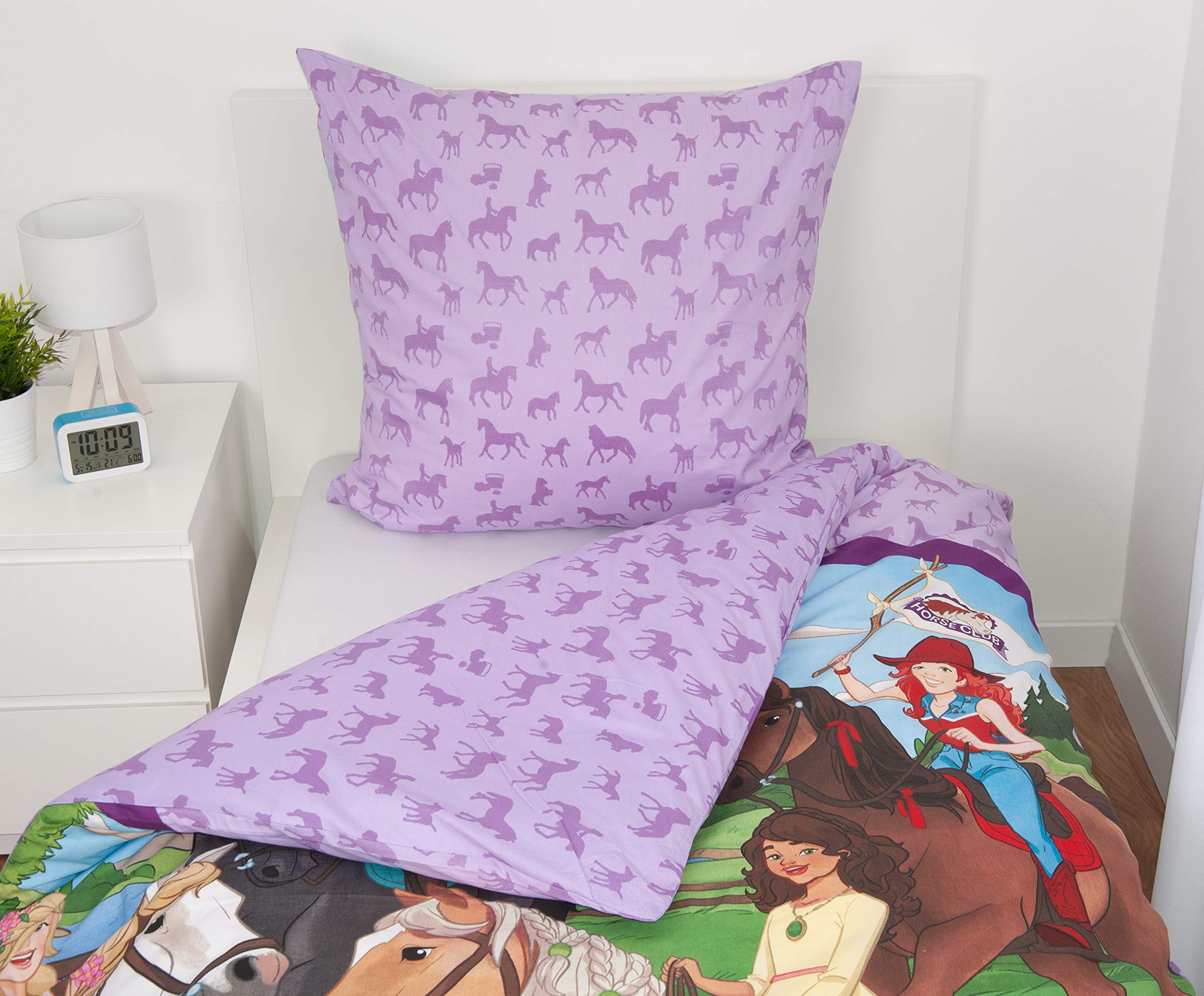 Herding SCHLEICH Bettwäsche-Set Bayala, Einhorn-Wendemotiv, 135x200 Cm + 80x80 Cm, Baumwolle