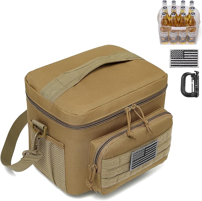 DBTAC Tactical Lunch Bag for Men Women, 12 Cans Insulated