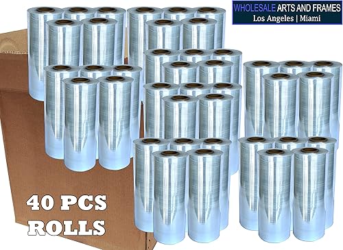 Miniatura 7 de 20 "x5000' película de estiramientoenvoltura de paleta 1 rollo de máquina calibre 80 Strengh industrial 20 micrones transparente se aferran embalaje