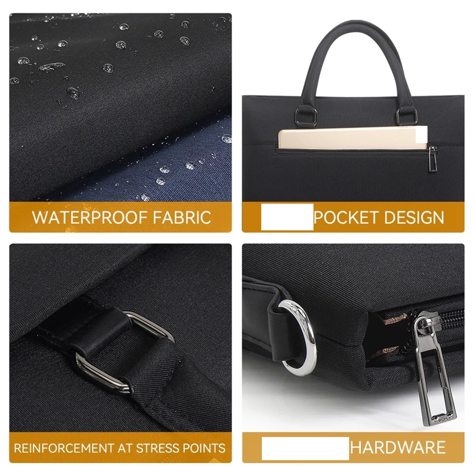 Borsa for computer for valigetta di grande capacità for notebook da uomo d'affari 14 pollici Borse in tela ufficio a spalla Tessuto Oxford Per Computer