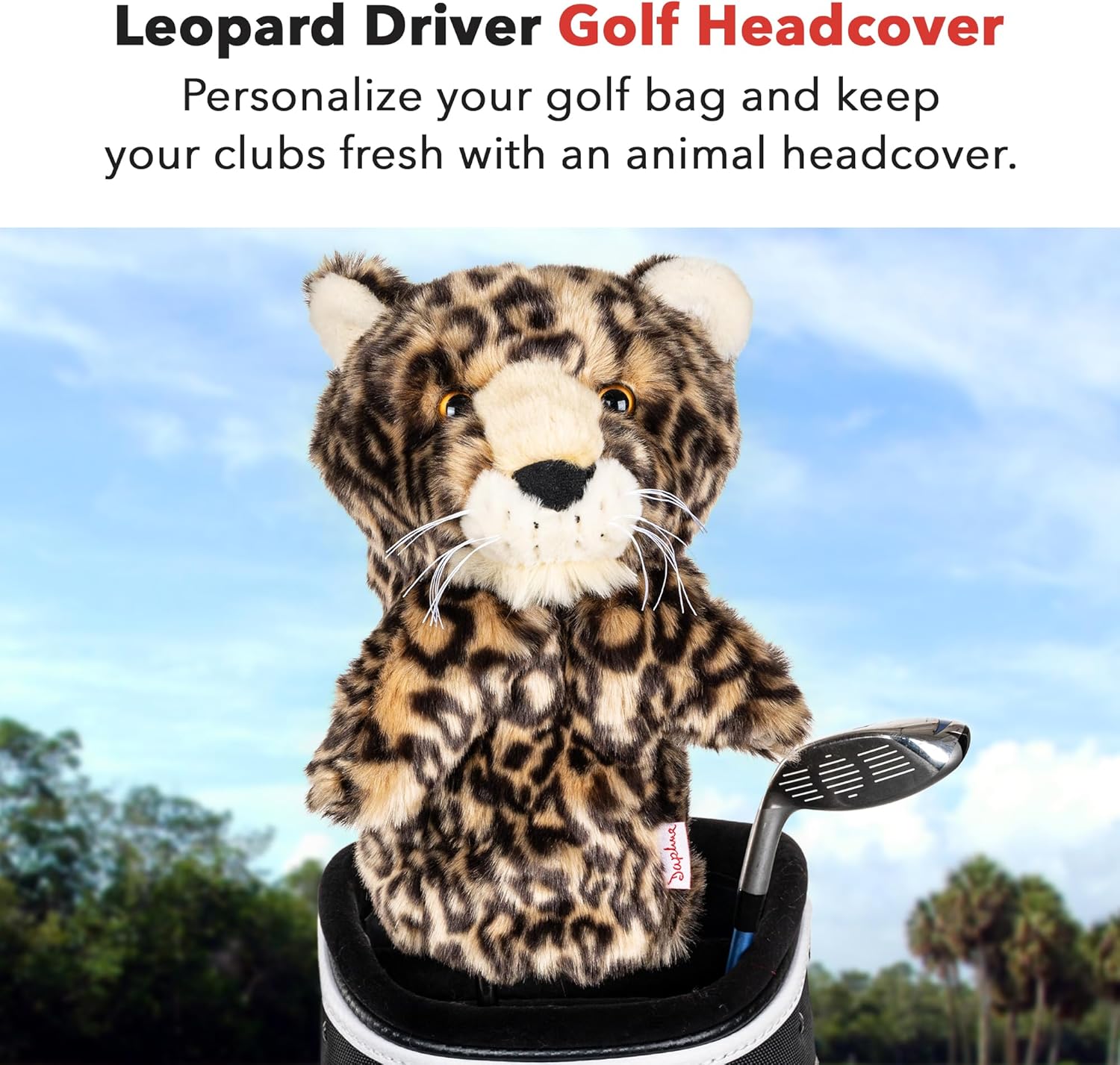 Daphne's Headcovers Leopard Driver Headcover | Premium Driver Headcovers | Funny Golf Club Covers | Stylish Protection for Your Clubs | Men's Golf Gear | Driver Headcover for Men and Women