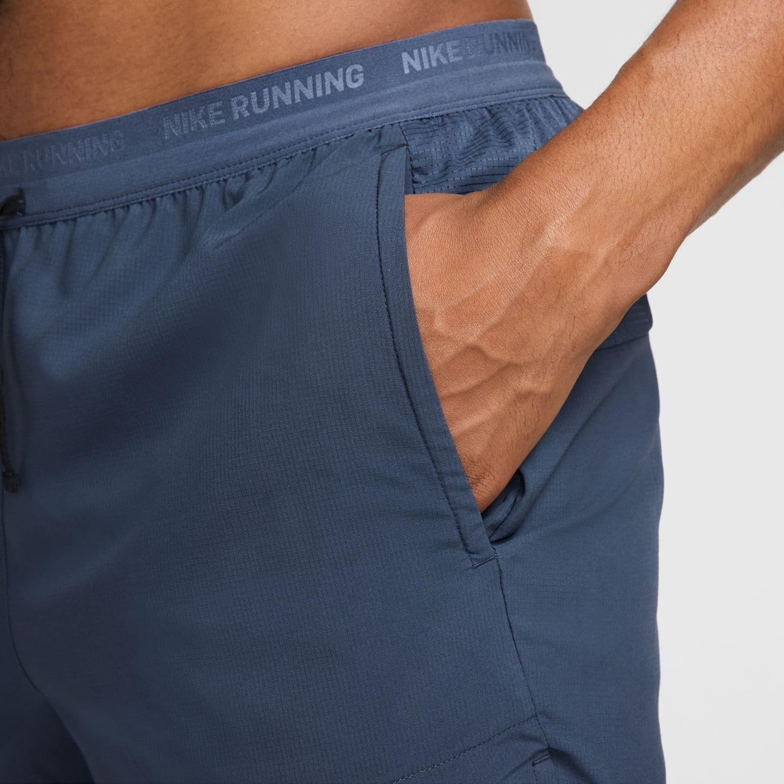 NIKE Stride Pantalón Corto De Running Dri-Fit De 13 Cm con Malla Interior - Hombre, Thunder Blue/Black/Reflective Silv, DM4755-437, 2XL