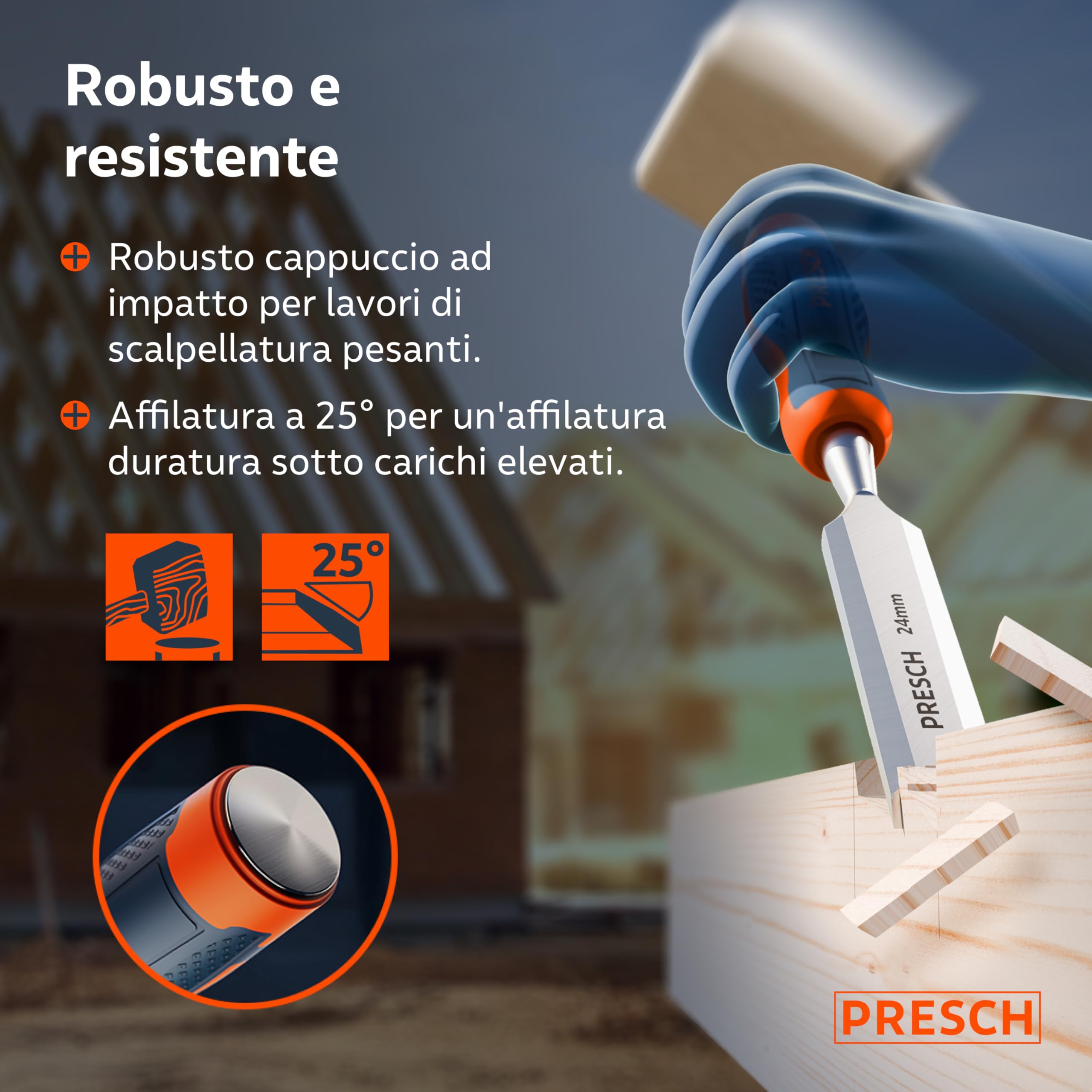 Set 5 Scalpelli E Punzoni In Acciaio - Per Meccanico E Muratore, Punte Multiple - Foto 5