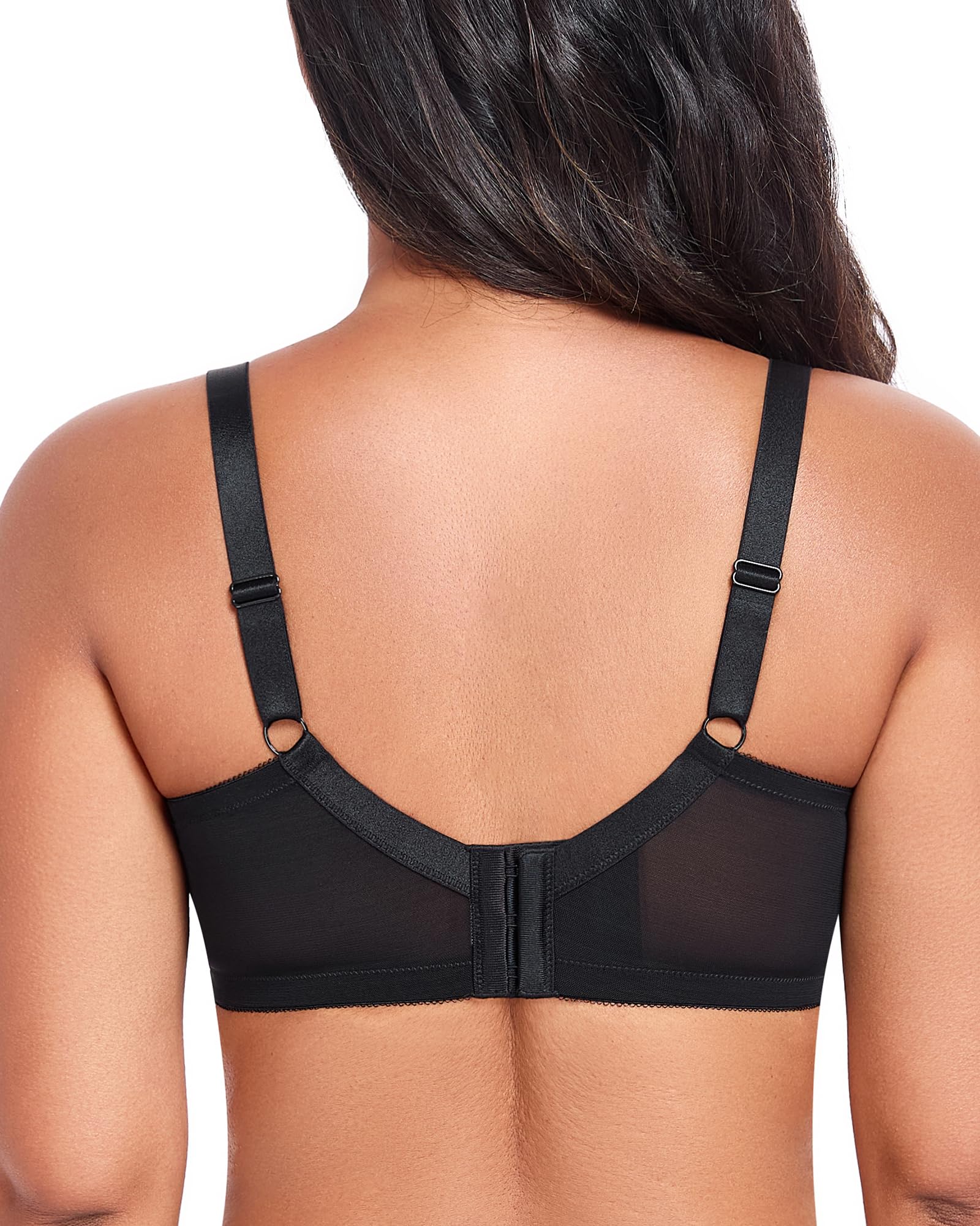 DotVol Soutien-gorge pour femme avec armatures en dentelle non rembourré Grandes tailles Sous-vêtements Minimiseur Transparent Confort Attrayant