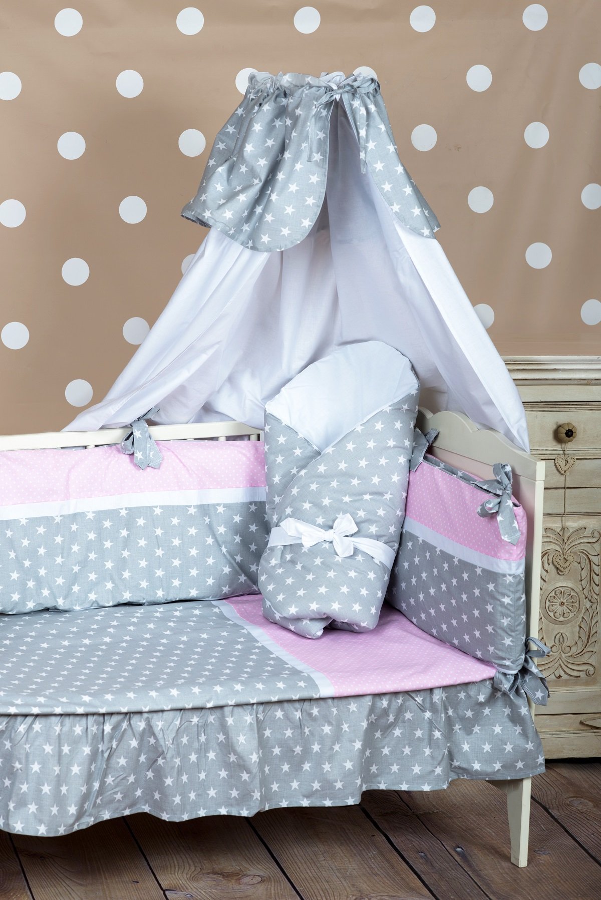 Copripiumino Lettino 70x140 Cm + Federa Cuscino - 100% Cotone, Grigio, Vizaro - Foto 13