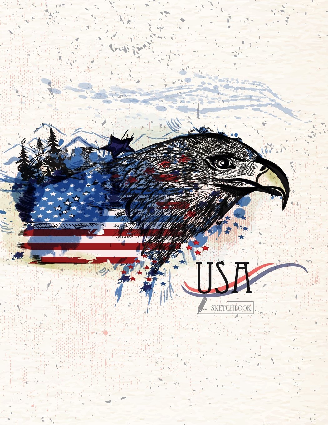 Sketch book: USA eagle design cover (8.5 x 11) inches 110 pages, Blank Unlined Paper for Sketching, Drawing , Whiting , Journaling & Doodling: Volume ... Extra large (8.5 x 11) inches, 110 pages)