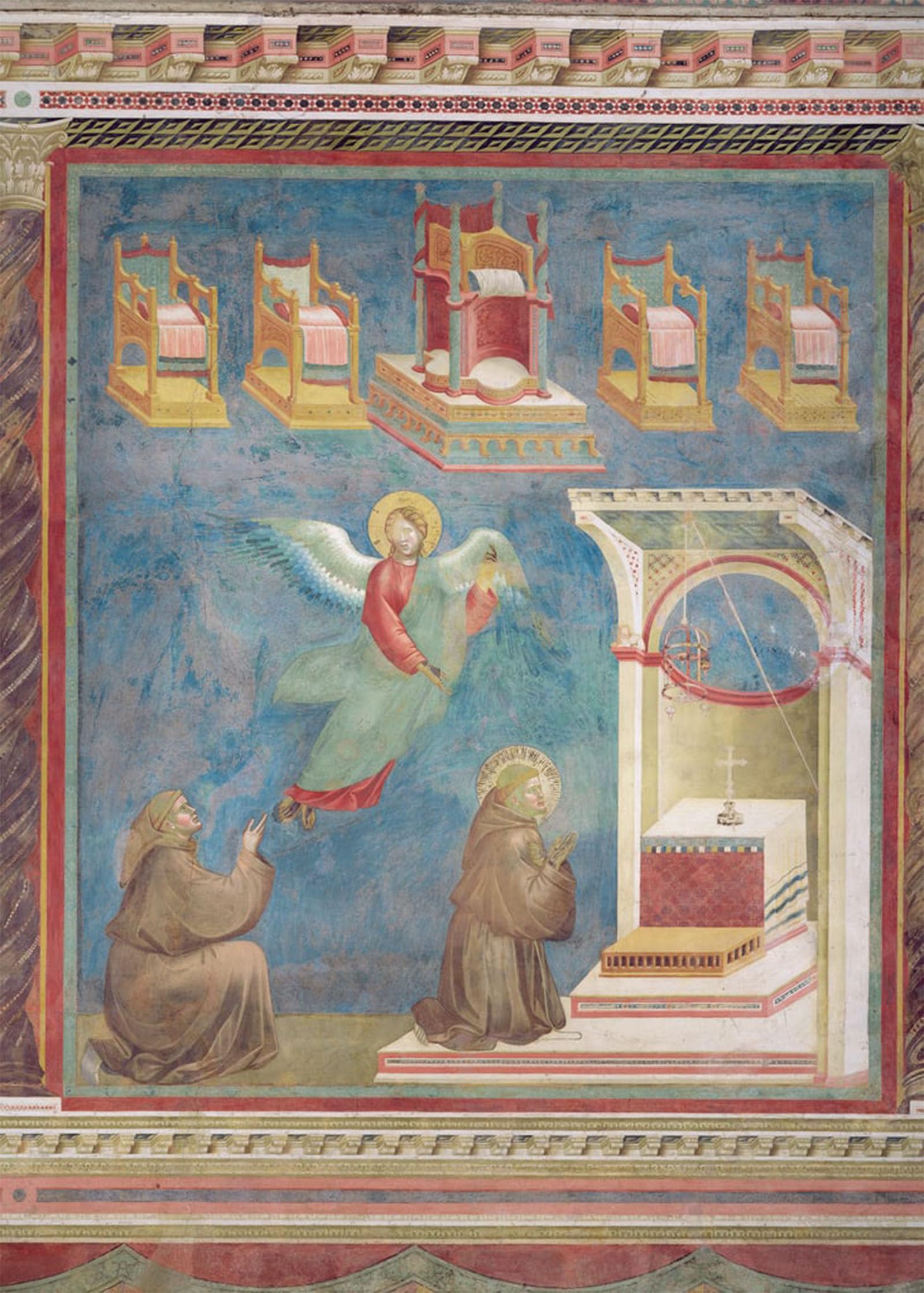 POSTERIIk Famous Print Pop Art Wall Art Graffiti the Vision of the Thrones by Giotto Di Bondone Art Prints for Home Decor 60x90cm