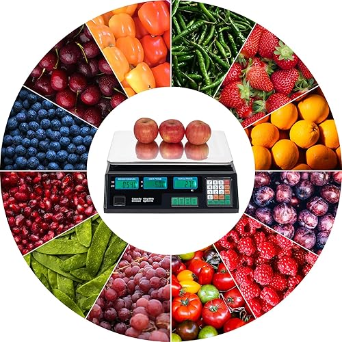 Miniatura 8 de ROVSUN Báscula electrónica de computación de precio comercial de 88LB 88.2 lbs con pantalla LCD para tienda minorista, cocina, mercado de