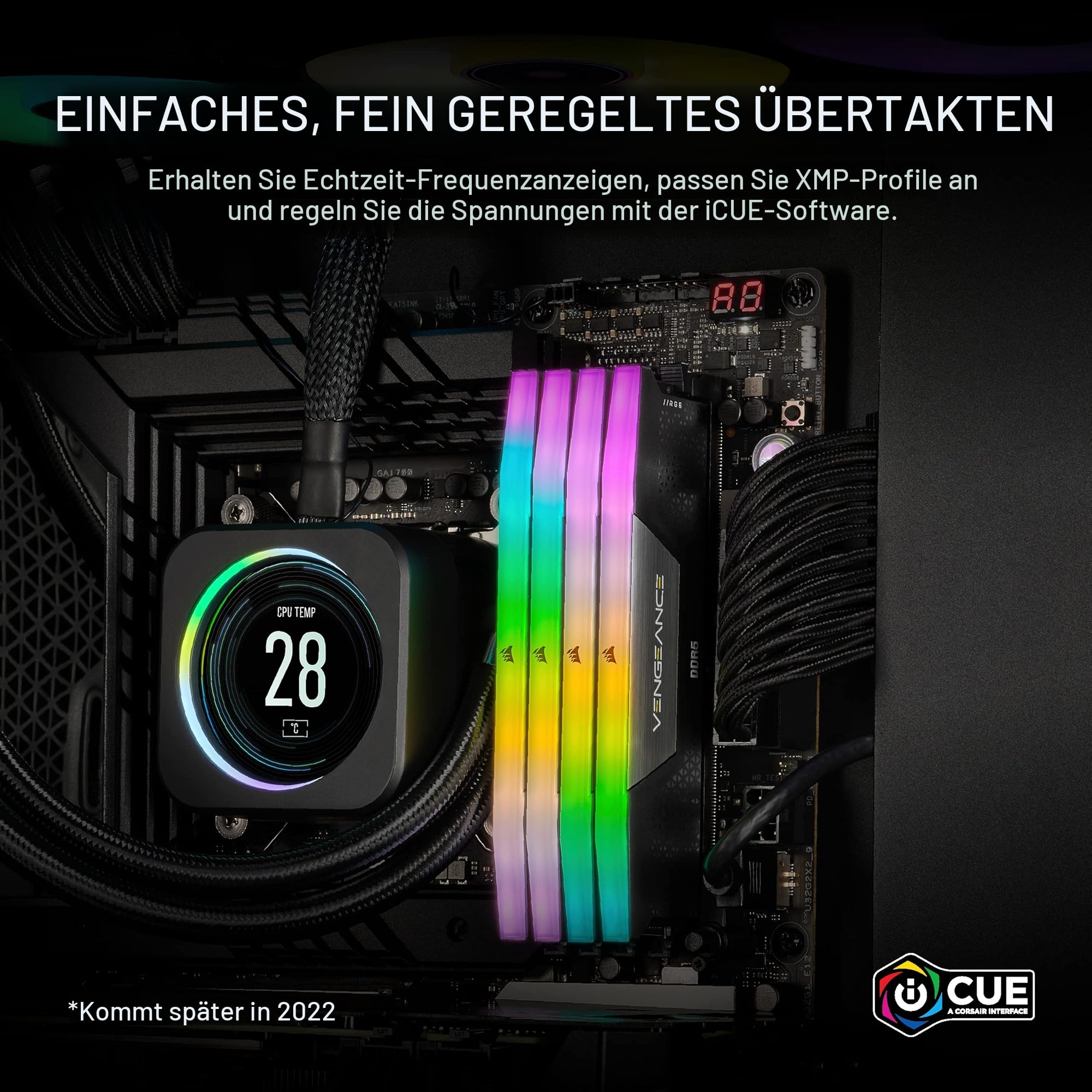 CORSAIR Vengeance RGB DDR5 RAM 48GB 5200MHz CL38 Intel XMP 3.0