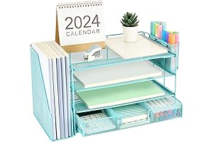 Gianotter Office Desk Organizers & Accessories for Office Supplies Blue