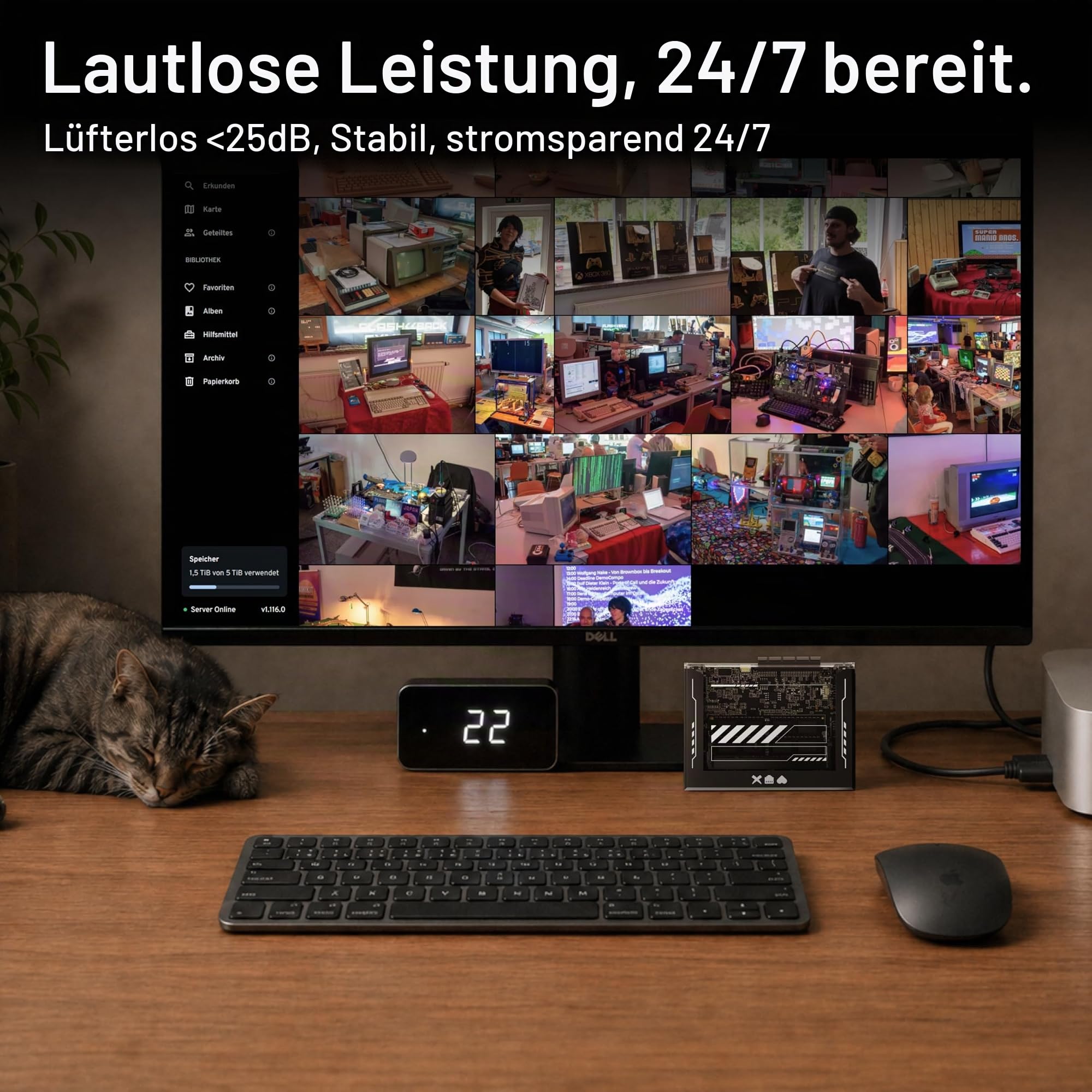 ZimaBlade 7700 Palm-Sized Modular x86 SBC Home Server mit CasaOS – 16 GB RAM & 32 GB eMMC 4-Core, lüfterlos, Ultra-Low Power Leise Hackbar für DIY NAS/Media/Personal Cloud