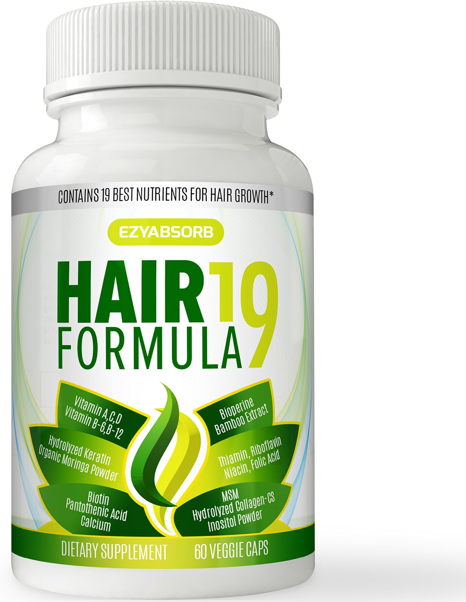 Hair Vitamins - Scientifically Formulated To Nourish Hair Follicles & Scalp For Thinning Hair, Faster New Hair Growth. Contains Hair Growth Herbals For Longer, Stronger, Thicker Hair