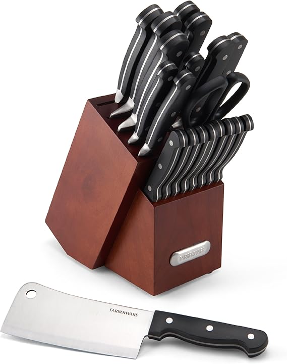 Farberware Triple Rivet Kitchen Knife Block Set with