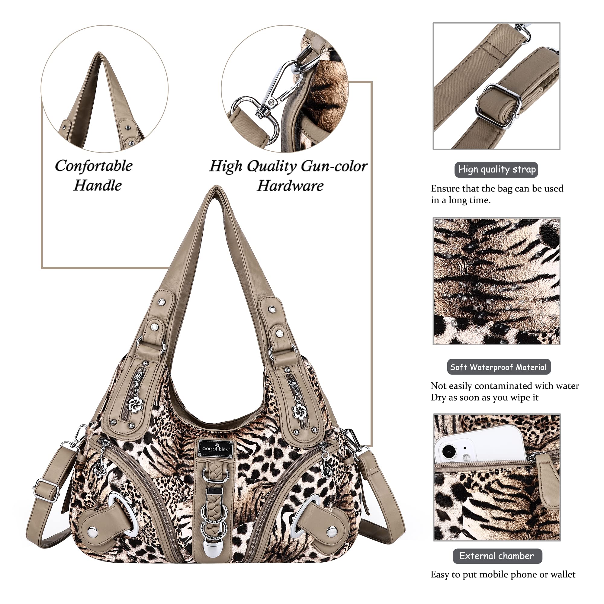 Angel Kiss Bolso de Mano para Mujer Bolsos Bandolera Bolso Hobo para Mujer Bolsos Bandolera Bolsos con Borla