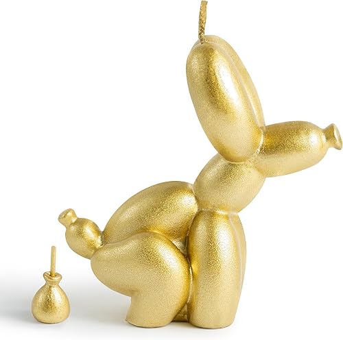 2 velas perfumadas en forma de perro con forma de globo para hacer excremento, regalo divertido hecho a mano, pastel danés, decoración estética del