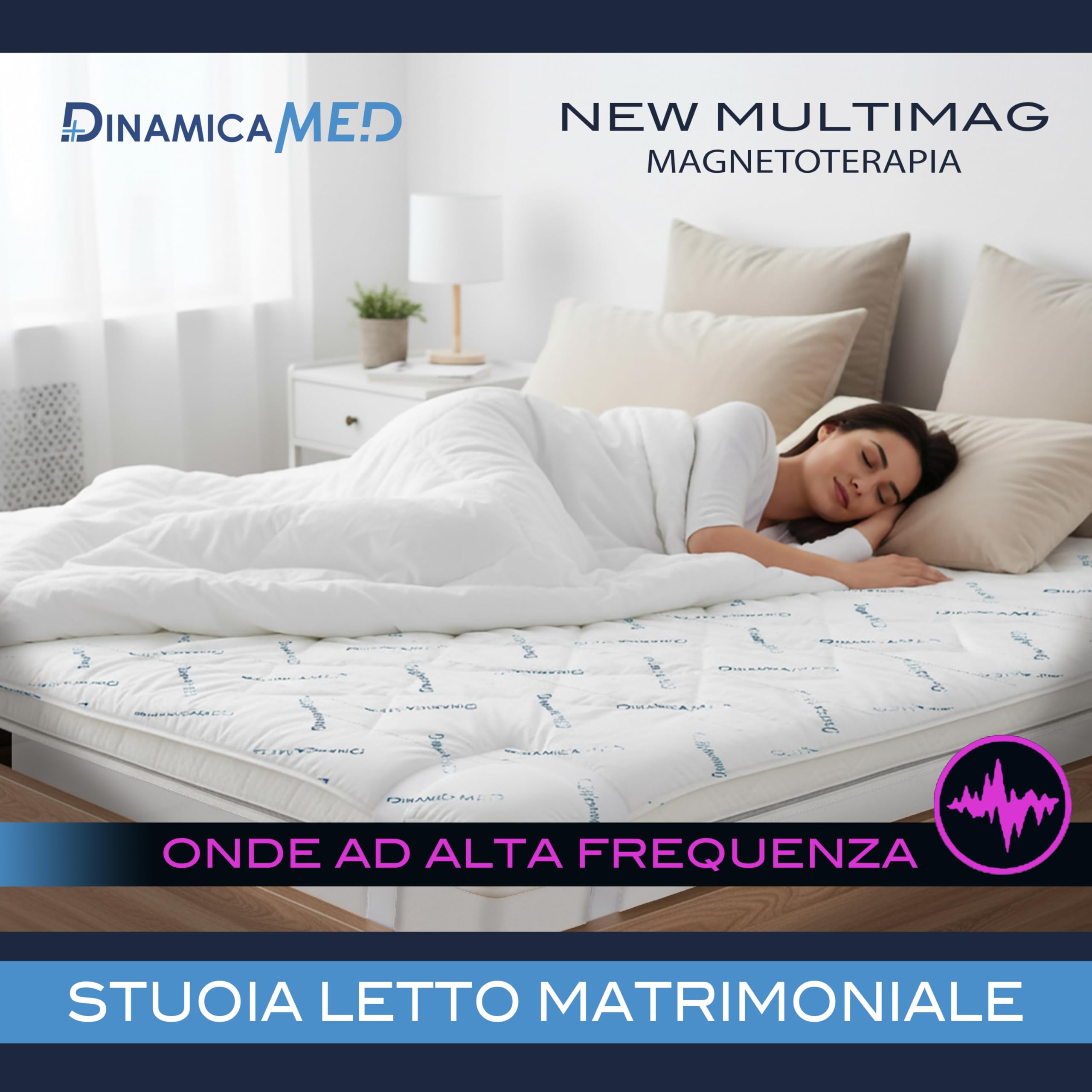 Dinamicamed New MultiMag PRO 9.0 Apparecchio per Magnetoterapia, Magnetoterapia con 1 Diffusore in Tessuto ad Alta Frequenza 160 * 190 (HF)