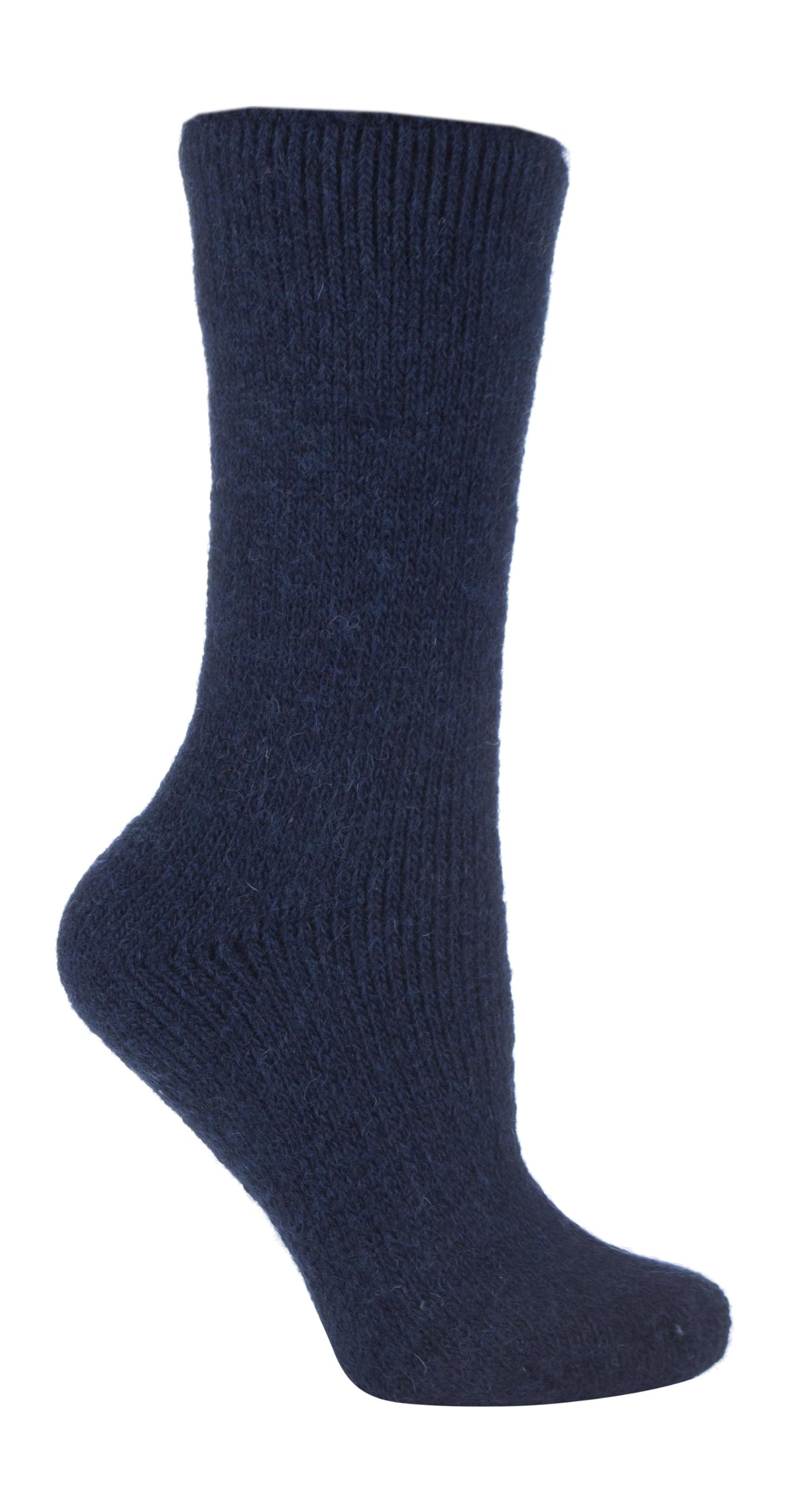 HEAT HOLDERS - Ladies Thick Winter Warm 2.7 TOG Short Cosy Thermal Wool Rich Socks (4-8 uk, Indigo (S.Wool))