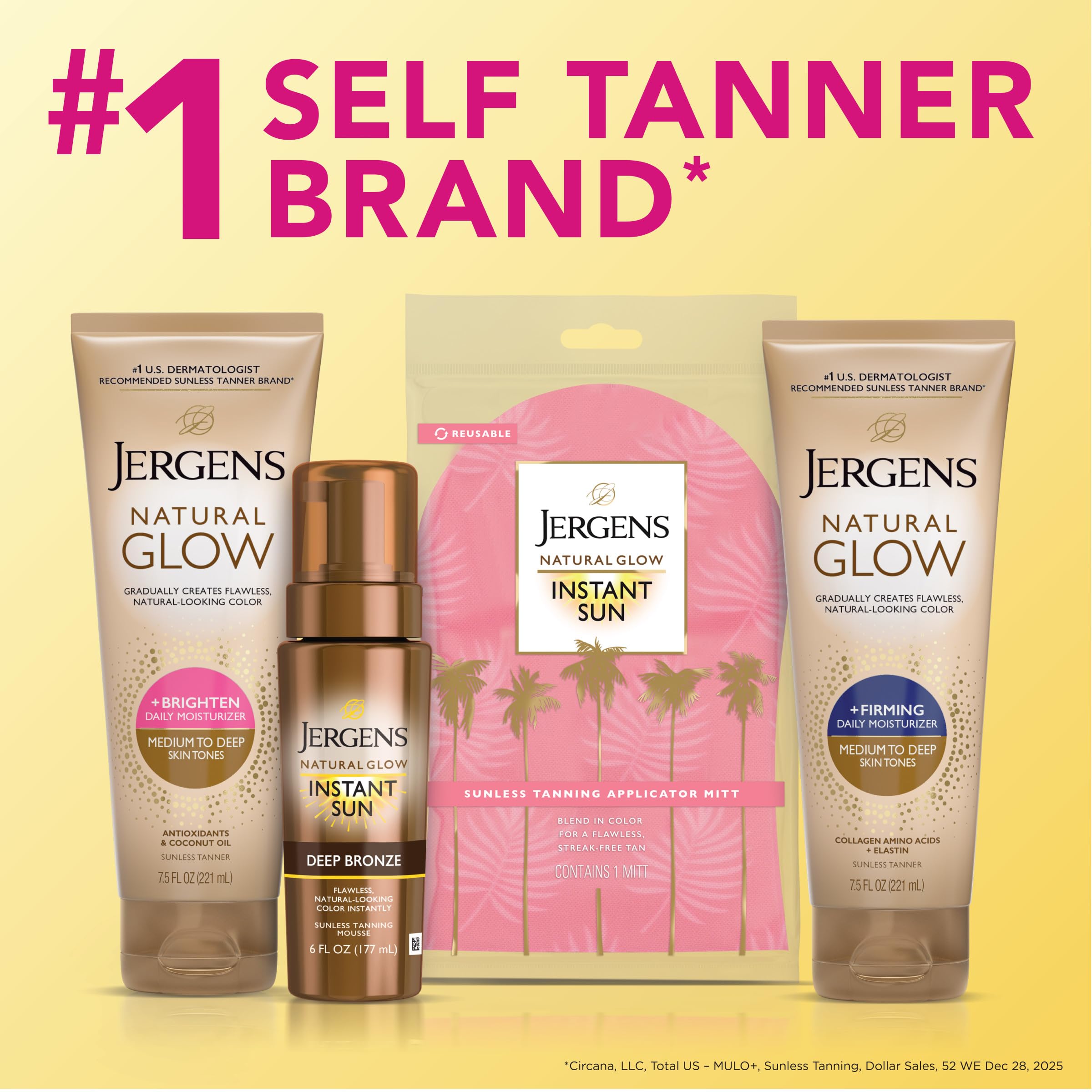 Jergens Natural Glow Firming Medium Tanning Lotion, 7.5-Oz