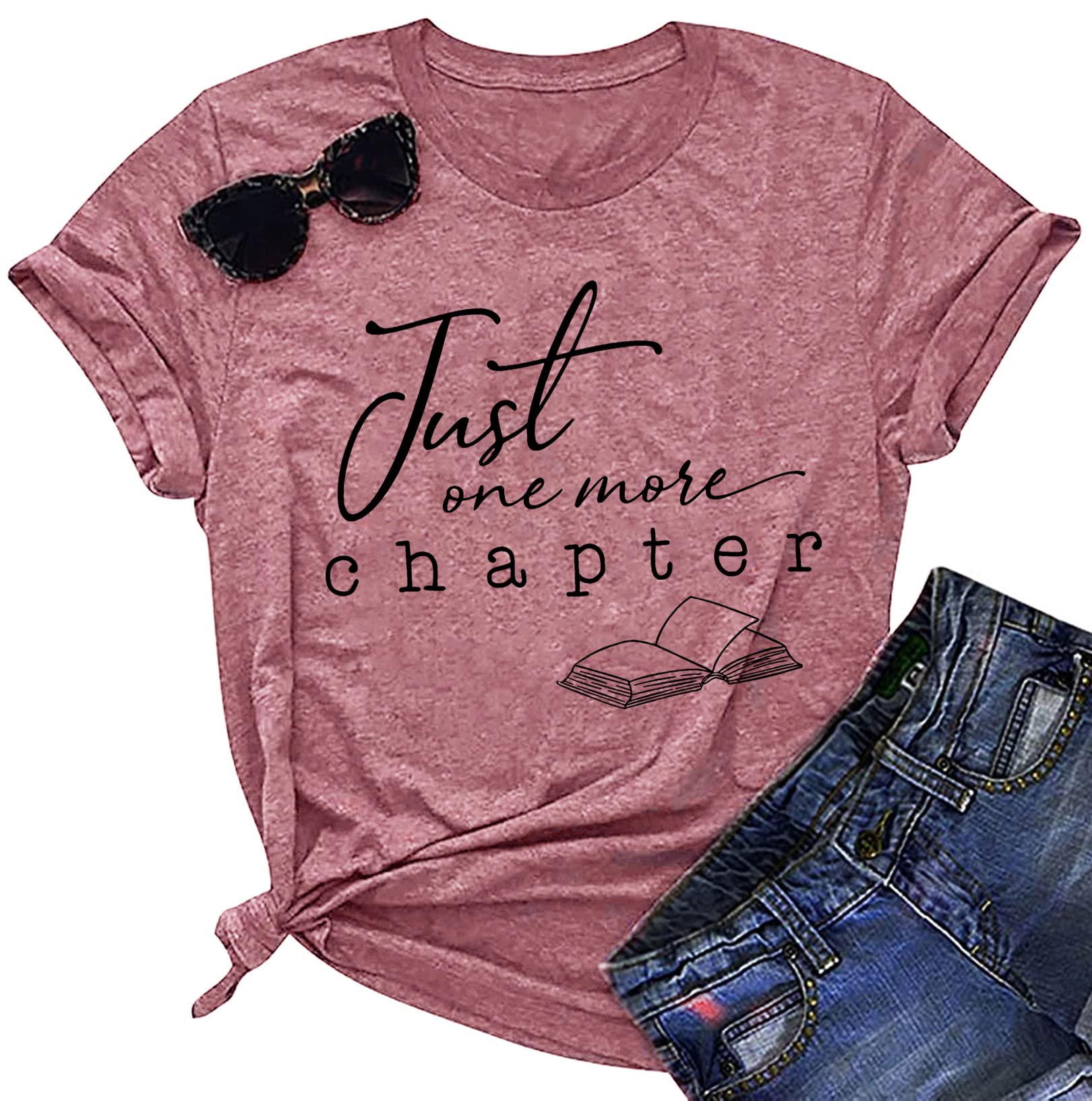 YI XIANG RANBook Shirt Women Reading Tops Librarian Shirts Book Lover Gift Shirt Teacher Graphic Tee Tops