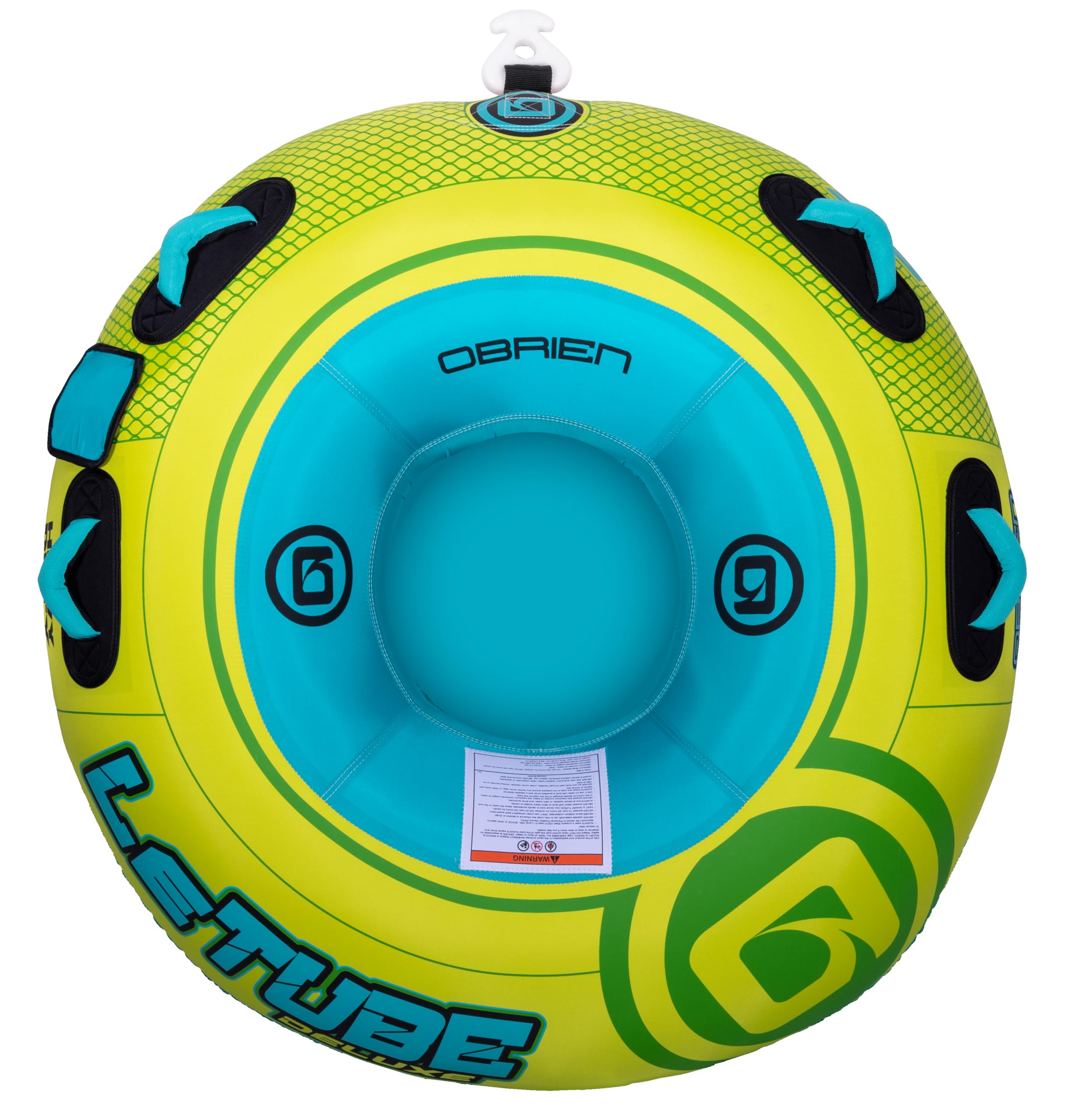 O'Brien LeTube Deluxe Abschleppschlauch – 1 Person Donut-Stil aufblasbar für Bootfahren & Wassersport am See – 142,2 cm strapazierfähige Voll-Nylon-Abdeckung, Blitzventil