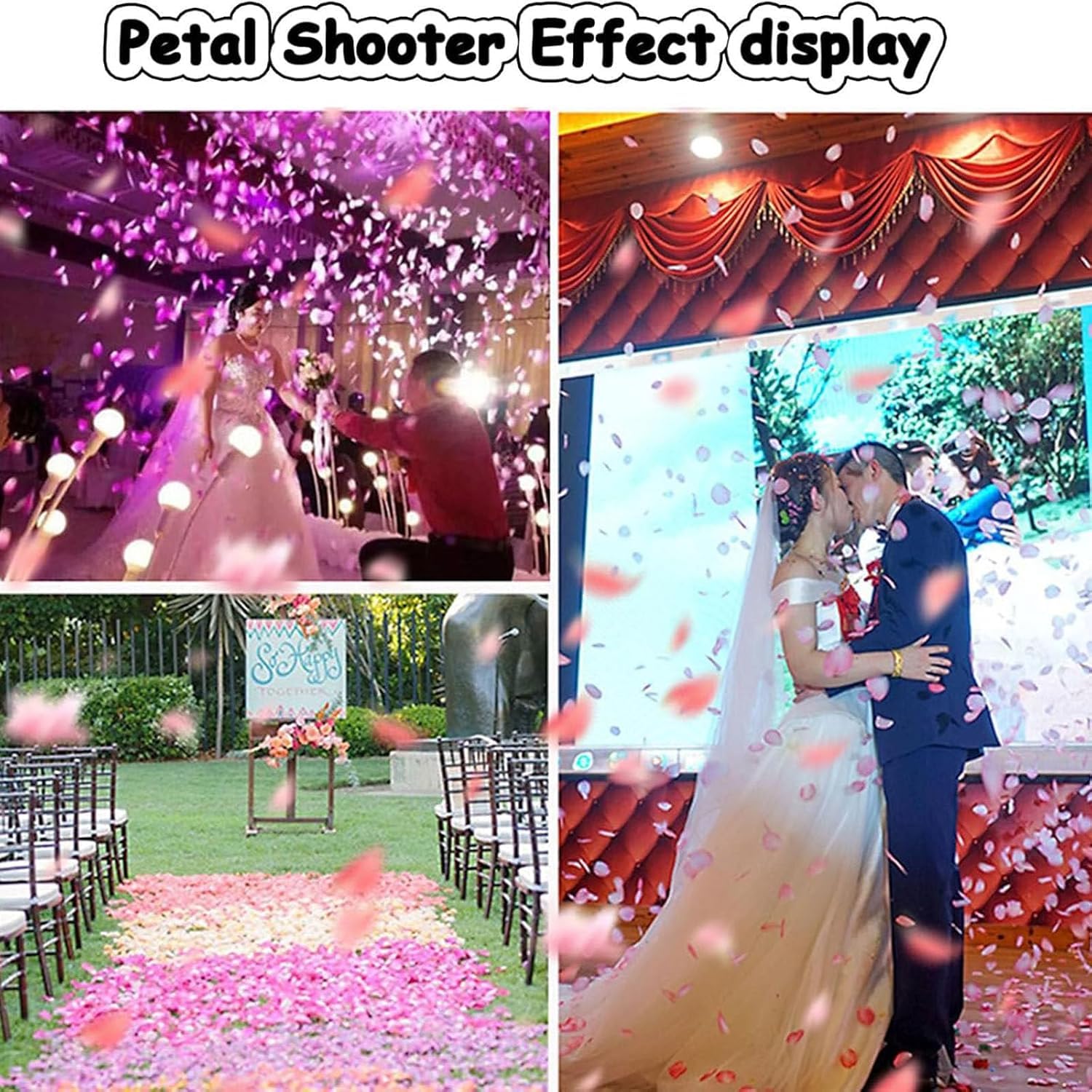 Spara coriandoli elettrico da 200 W, lanciatore di petali, con telecomando wireless, ideale per matrimoni, concerti ed eventi sul palco.